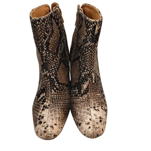 Chinese Laundry Women's Shoes 6 Snake Skin Closed Toe Ankle Boots Booties - Picture 3 of 8